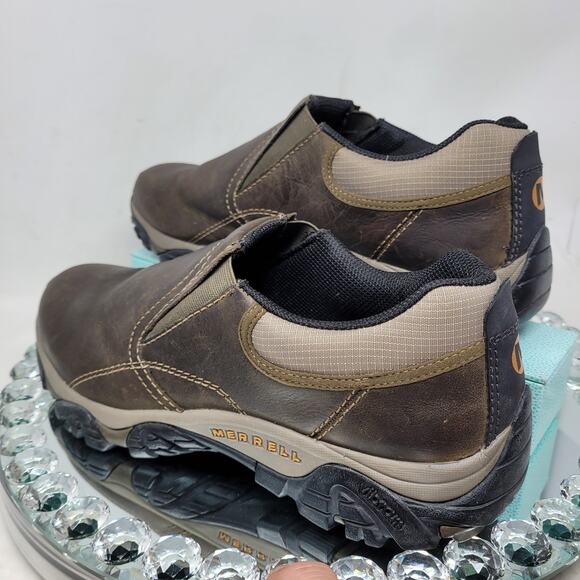 Merrell Kangaroo Mens Slip-on Hiking Shoes Outdoors Trail Leather Sneakers sz 12 - Picture 3 of 8